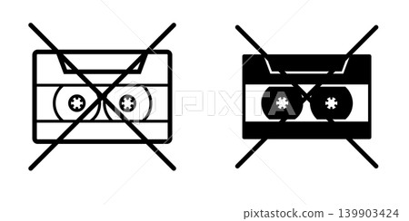 Cassette icon design template Cassette icon design template 139903424