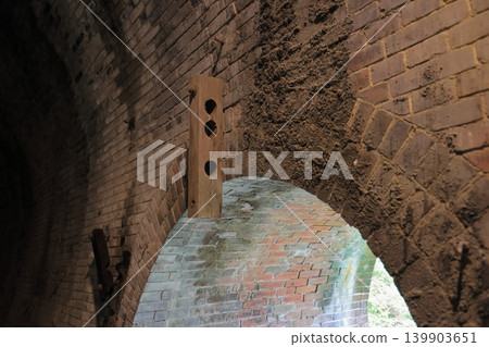 Wooden fasteners for securing communication wires and other equipment to the tunnel sides of the Abt Railway. Wooden fasteners for securing communication wires and other equipment to the tunnel sides of the Abt Railway. 139903651