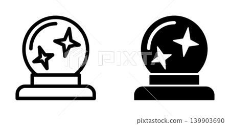 Magic Ball icon design template Magic Ball icon design template 139903690
