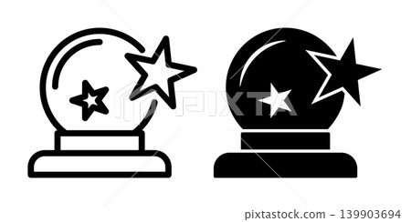 Magic Ball icon design template Magic Ball icon design template 139903694