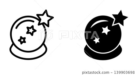 Magic Ball icon design template Magic Ball icon design template 139903698