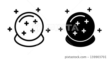 Magic Ball icon design template Magic Ball icon design template 139903701