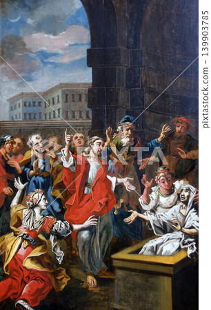 Miracles attributed to Jesus, Raising of Lazarus parish Church of the Immaculate Conception of the Virgin Mary in Lepoglava, Croatia Miracles attributed to Jesus, Raising of Lazarus parish Church of the Immaculate Conception of the Virgin Mary in Lepoglava, Croatia 139903785