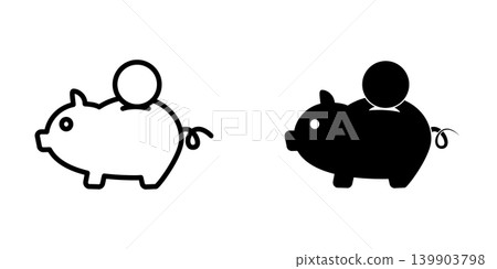 Piggy Bank icon design template Piggy Bank icon design template 139903798