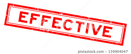 Grunge red effective word square rubber seal stamp on white background Grunge red effective word square rubber seal stamp on white background 139904047