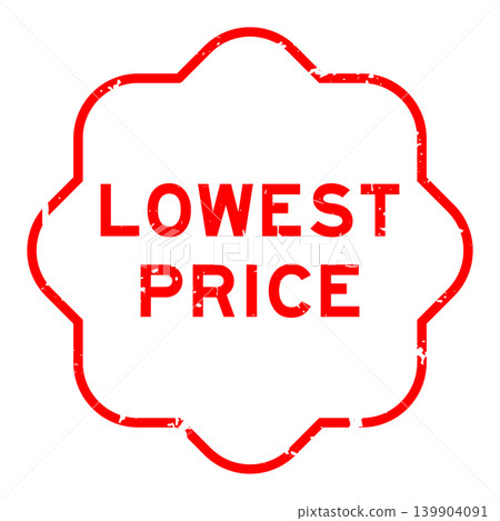 Grunge red lowest price word square seal stamp on white background Grunge red lowest price word square seal stamp on white background 139904091