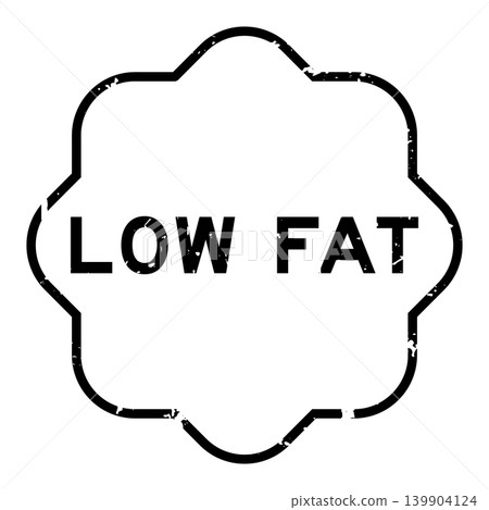 Grunge black low fat word square seal stamp on white background Grunge black low fat word square seal stamp on white background 139904124