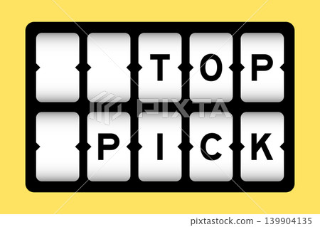 Black color in word top pick on slot banner with yellow color background Black color in word top pick on slot banner with yellow color background 139904135
