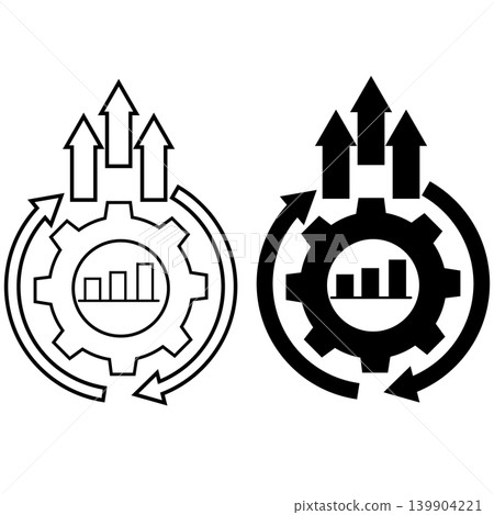 Process Improvement icon. Continuous Improvement sign. flat style. Process Improvement icon. Continuous Improvement sign. flat style. 139904221
