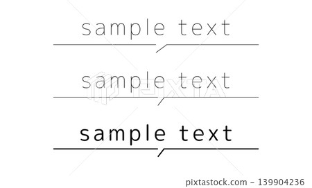 Simple underlined speech bubble template 139904236
