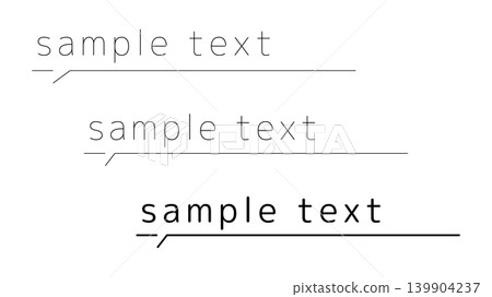 Simple underlined speech bubble template 139904237