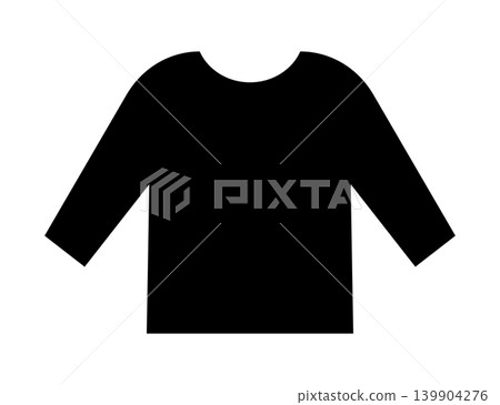 Silhouette illustration of the upper body of clothing Silhouette illustration of the upper body of clothing 139904276