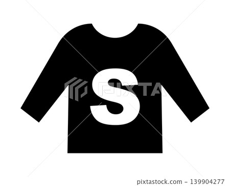 Silhouette illustration of the upper body of clothing Silhouette illustration of the upper body of clothing 139904277