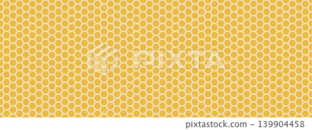 Seamless honeycomb pattern with yellow hexagonal cells. Geometric background. Minimal abstract texture Seamless honeycomb pattern with yellow hexagonal cells. Geometric background. Minimal abstract texture 139904458