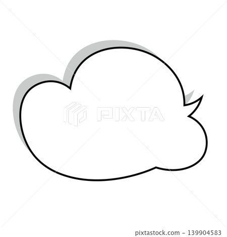 Simple illustration material of a cloud-shaped speech bubble (white background) Simple illustration material of a cloud-shaped speech bubble (white background) 139904583