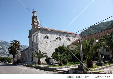 Church in small town Prcanj in Montenegro Church in small town Prcanj in Montenegro 139904656