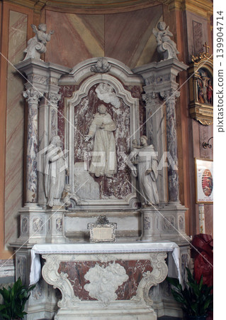 Altar of Saint Francis of Assisi in the Saint John the Baptist church in Zagreb, Croatia Altar of Saint Francis of Assisi in the Saint John the Baptist church in Zagreb, Croatia 139904714