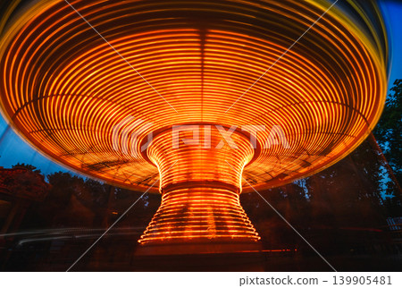 Illuminated Spinning Merry-Go-Round Carousel Illuminated Spinning Merry-Go-Round Carousel 139905481