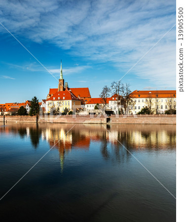 Amazing View On A Historical Part Of Wroclaw And Cathedral Island In Wroclaw Amazing View On A Historical Part Of Wroclaw And Cathedral Island In Wroclaw 139905500