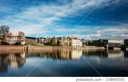 Amazing Panoramic View On A Oder River And Amazing Historical Pa 139905501