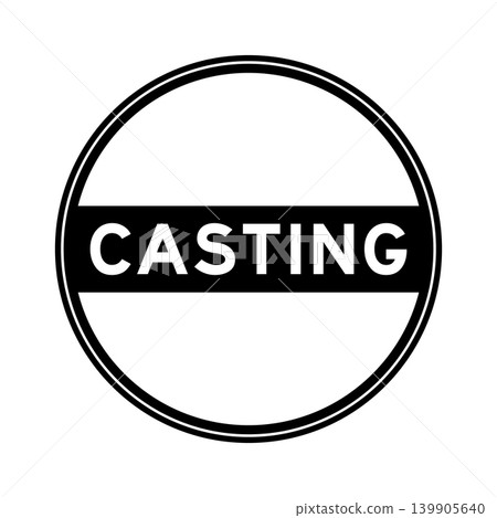 Black color round seal sticker in word casting on white background Black color round seal sticker in word casting on white background 139905640
