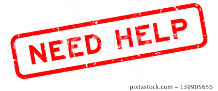 Grunge red need help word square rubber seal stamp on white background Grunge red need help word square rubber seal stamp on white background 139905656