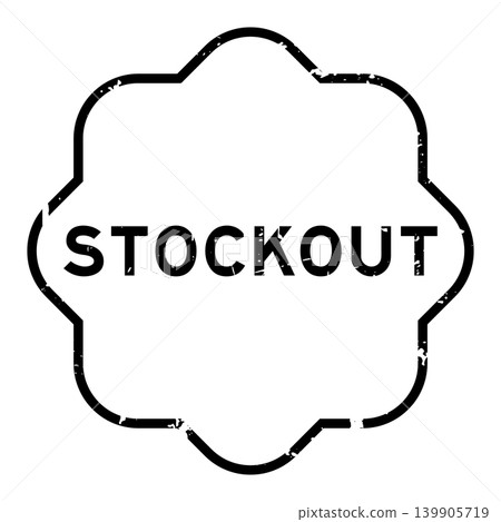 Grunge black stockout word rubber seal stamp on white background Grunge black stockout word rubber seal stamp on white background 139905719