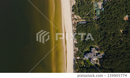 Aerial View of Palanga Beach, Baltic Sea, and Pine Forests Aerial View of Palanga Beach, Baltic Sea, and Pine Forests 139905774