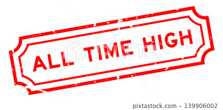 Grunge red all time high word rubber seal stamp on white background Grunge red all time high word rubber seal stamp on white background 139906002