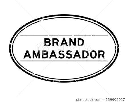Grunge black brand ambassador word oval rubber seal stamp on white background Grunge black brand ambassador word oval rubber seal stamp on white background 139906017