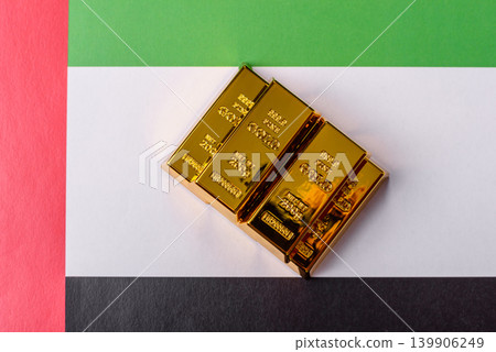 Gold bars or ingots as a tool for balance, financial investment, and savings. Gold bars 139906249