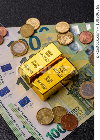 Gold bars or ingots as a tool for balance, financial investment, and savings. Gold bars Gold bars or ingots as a tool for balance, financial investment, and savings. Gold bars 139906368