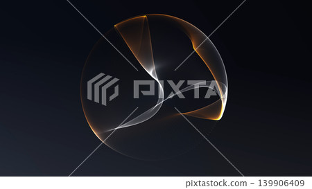 Futuristic golden wireframe sphere with glowing light ribbons and digital wave structure, luxury abstract orb for technology, science and premium design. Futuristic golden wireframe sphere with glowing light ribbons and digital wave structure, luxury abstract orb for technology, science and premium design. 139906409