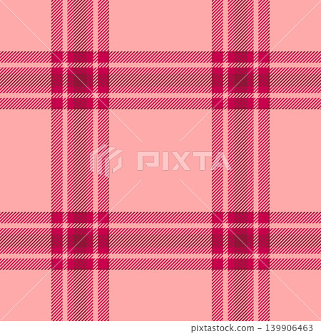 Repeatable patterns tartan fabric pattern, mexico check vector plaid. Dogtooth texture seamless textile background in red and pink colors. 139906463