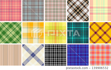 Seasonal plaid collection built for autumn branding. Tartan designs reinforce warm and natural themes across projects. Vector format scales easily. 139906532