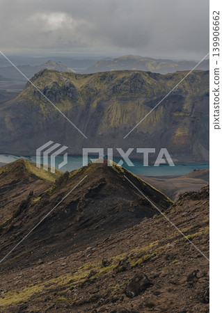 Turquoise River and Basalt Cliffs in Iceland's Volcanic Landscape Turquoise River and Basalt Cliffs in Iceland's Volcanic Landscape 139906662