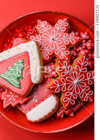 Christmas gingerbread, sweets and cookies for the festive table. Christmas gingerbread Christmas gingerbread, sweets and cookies for the festive table. Christmas gingerbread 139907535