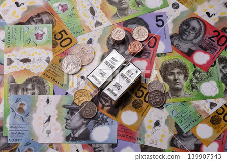 A silver bar, white metal against a backdrop of Swiss flag, as a concept for the sales. A silver bar A silver bar, white metal against a backdrop of Swiss flag, as a concept for the sales. A silver bar 139907543