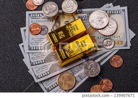 Gold bars or ingots as a tool for balance, financial investment, and savings. Gold bars Gold bars or ingots as a tool for balance, financial investment, and savings. Gold bars 139907671