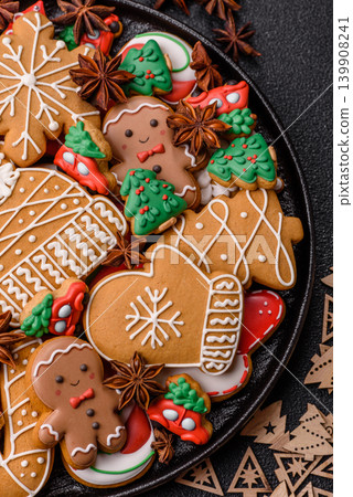 Christmas gingerbread, sweets and cookies for the festive table. Christmas gingerbread 139908241