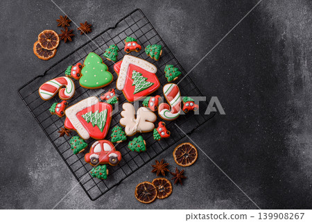Christmas gingerbread, sweets and cookies for the festive table. Christmas gingerbread 139908267
