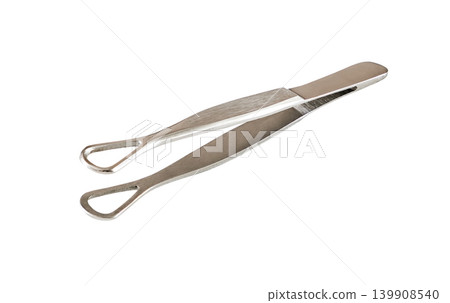 medical ophthalmic tweezers, isolated on white background with clipping path medical ophthalmic tweezers, isolated on white background with clipping path 139908540