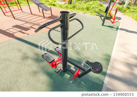 sports pedal simulator on the sports ground 139908553
