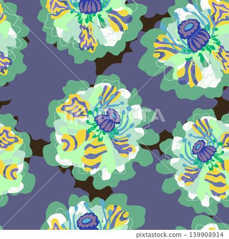 seamless pattern with flowers seamless pattern with flowers 139908914