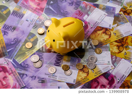 A piggy bank as a concept for storing, accumulating, and saving financial resources. A piggy bank A piggy bank as a concept for storing, accumulating, and saving financial resources. A piggy bank 139908978