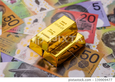 Australian gold bars or ingots as a tool for balance, financial investment. Australian gold bars Australian gold bars or ingots as a tool for balance, financial investment. Australian gold bars 139909477