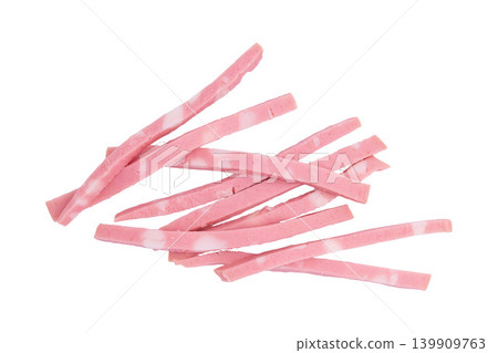 mortadella sausage isolated on white 139909763