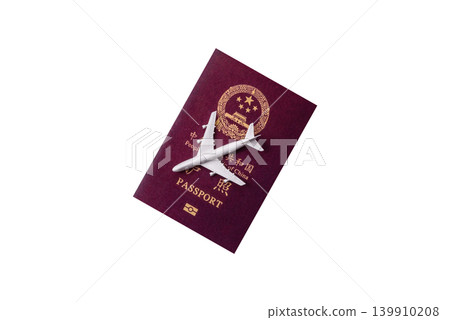 China, Chinese passport with money and flight tickets. Chinese passport China, Chinese passport with money and flight tickets. Chinese passport 139910208