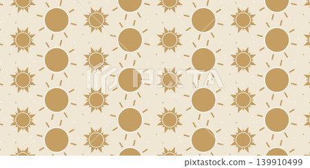 Cute Sun Pattern Background for Summer Design Cute Sun Pattern Background for Summer Design 139910499