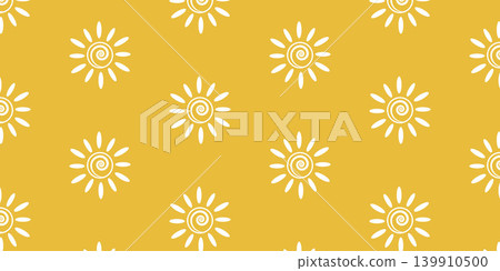 Cute Sun Pattern Background for Summer Design Cute Sun Pattern Background for Summer Design 139910500